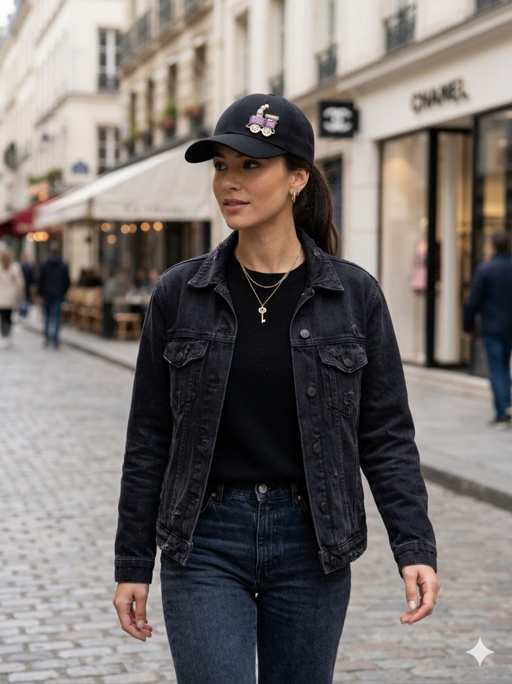 Black Baseball Cap - Picture 3 of 11